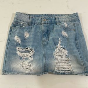 Blue spice Jean skirt